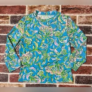 Lilly Pulitzer Long Sleeve Rash Guard Swim Top girls size 12